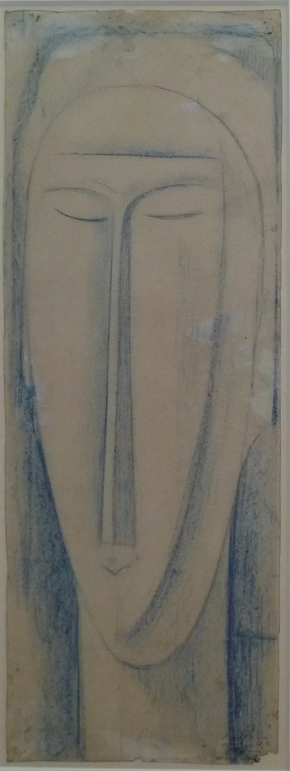Amedeo Modigliani - 249, Studio di testa di donna, Musée d'art moderne, d'art contemporain et d'art brut, Villeneuve d'Asq